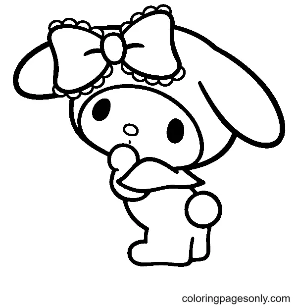 My Melody Coloring Pages 3