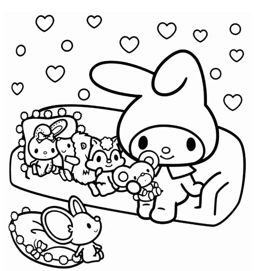 My Melody Coloring Pages 36