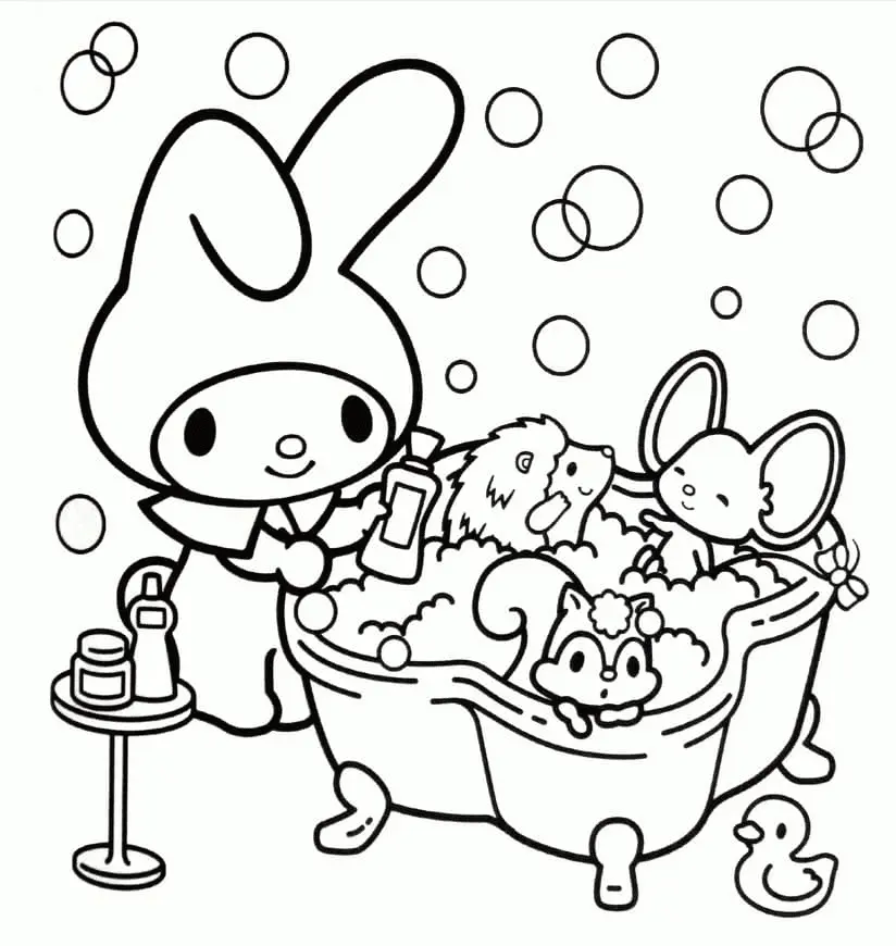 My Melody Coloring Pages 47