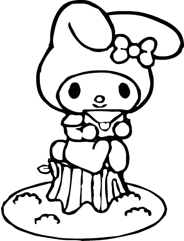 My Melody Coloring Pages 48
