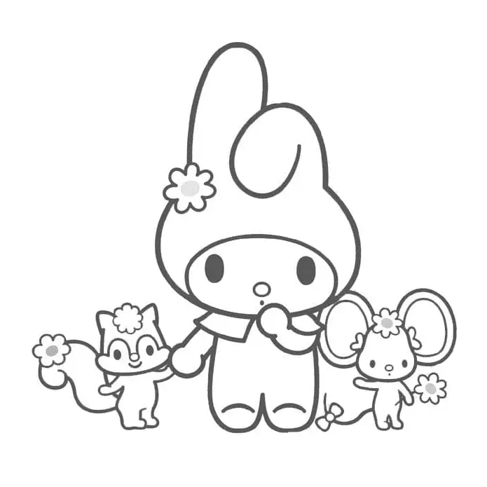 My Melody Coloring Pages 49