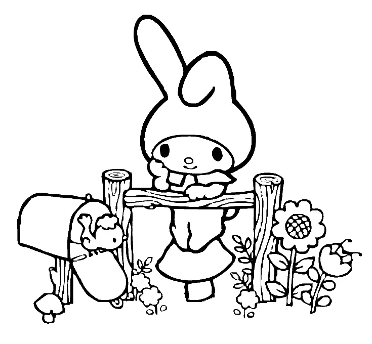 My Melody Coloring Pages 56