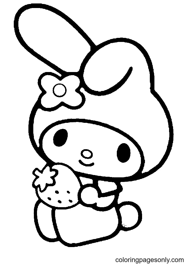 My Melody Coloring Pages 6