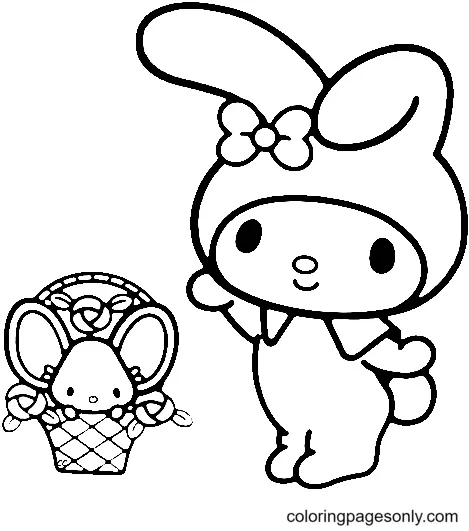 Desenhos de My Melody Para Colorir 61