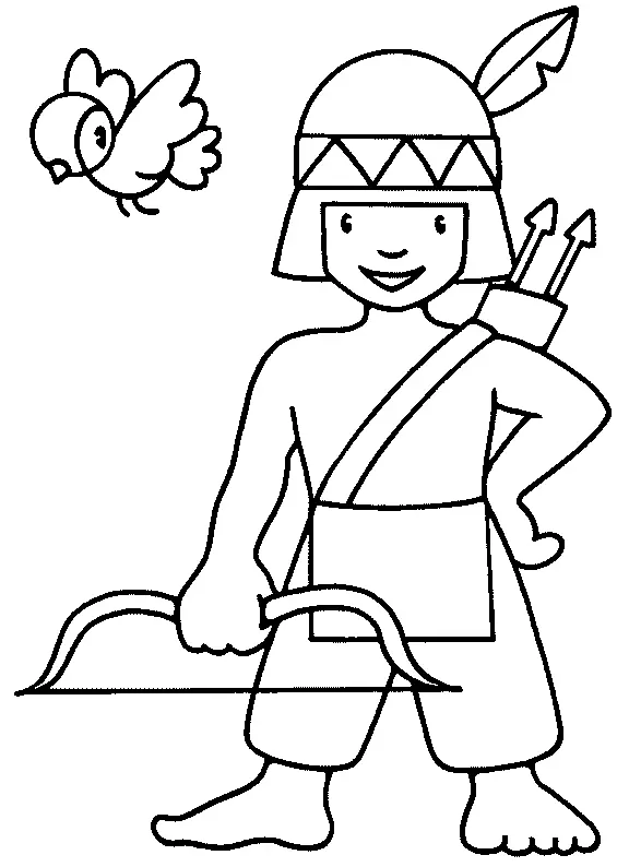 Desenhos de Nativos Americanos Para Colorir 16