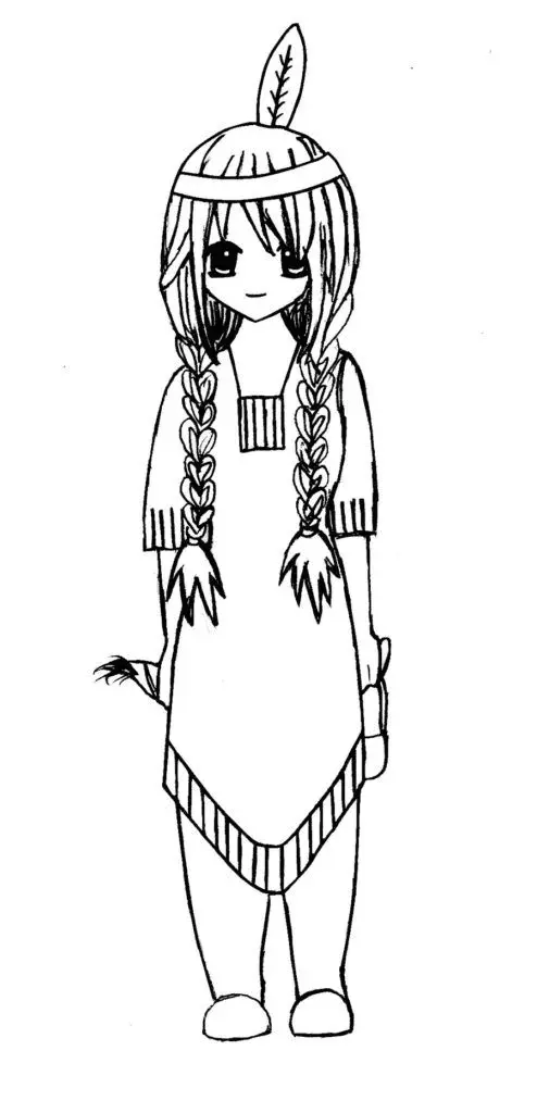 Desenhos de Nativos Americanos Para Colorir 19