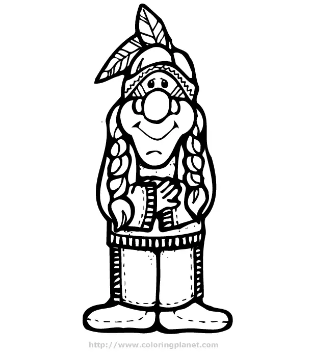Desenhos de Nativos Americanos Para Colorir 24