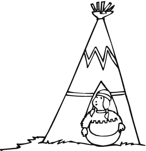 Desenhos de Nativos Americanos Para Colorir 25