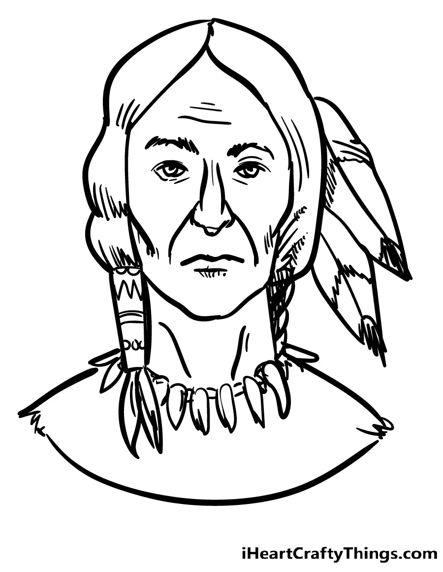 Desenhos de Nativos Americanos Para Colorir 34