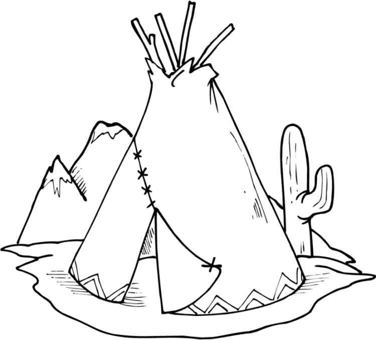 Desenhos de Nativos Americanos Para Colorir 40