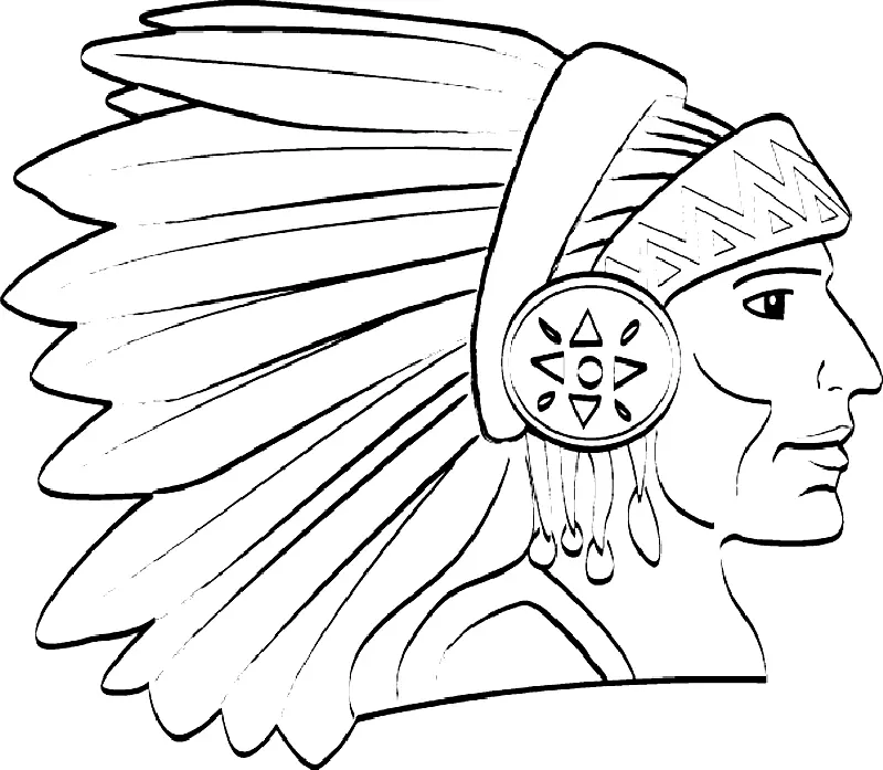 Desenhos de Nativos Americanos Para Colorir 8
