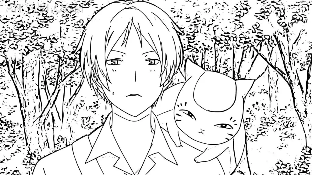 Natsume Yuujinchou Para Colorear 12