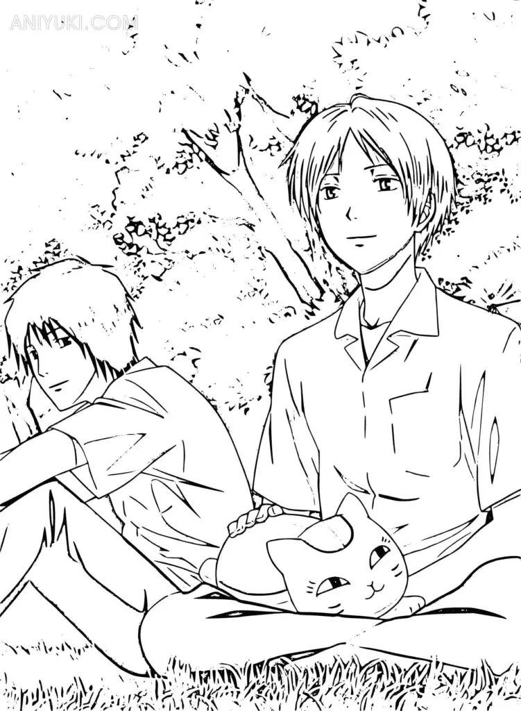 Natsume Yuujinchou Para Colorear 16