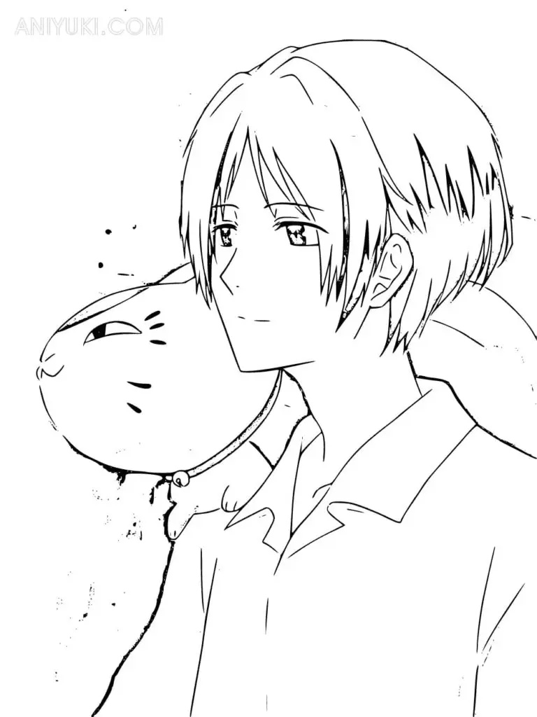 Natsume Yuujinchou Para Colorear 8