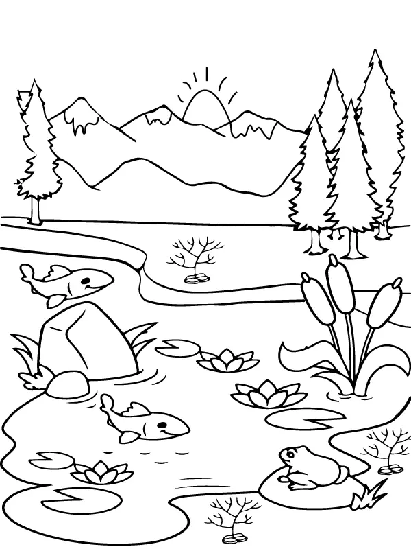 Natural Scenery Coloring Pages 14