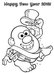 Desenhos de Ano Novo Para Colorir 10