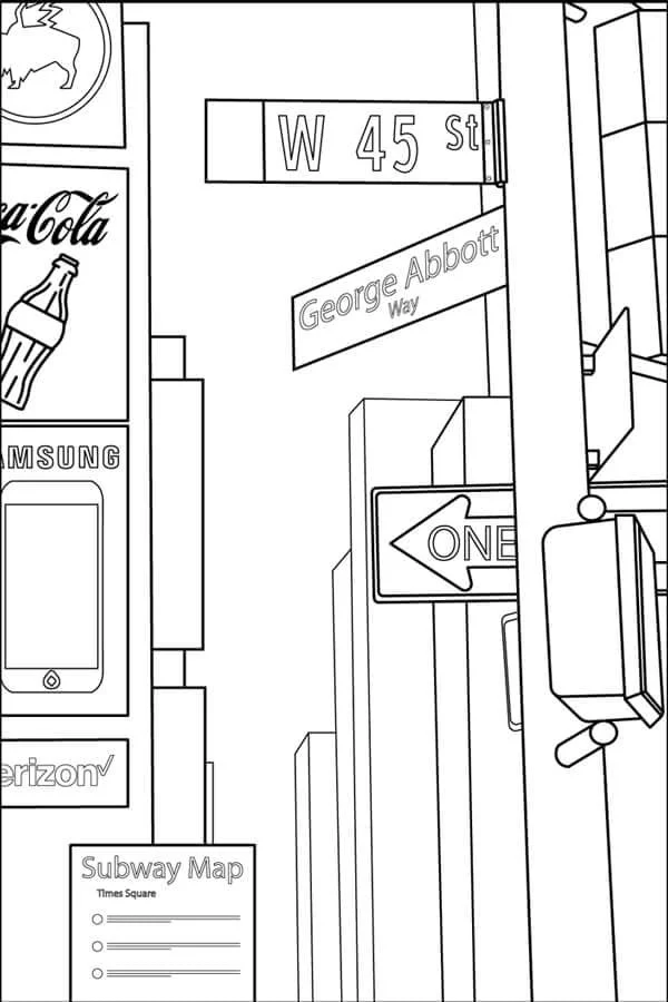 Desenhos de Nova York Para Colorir 17