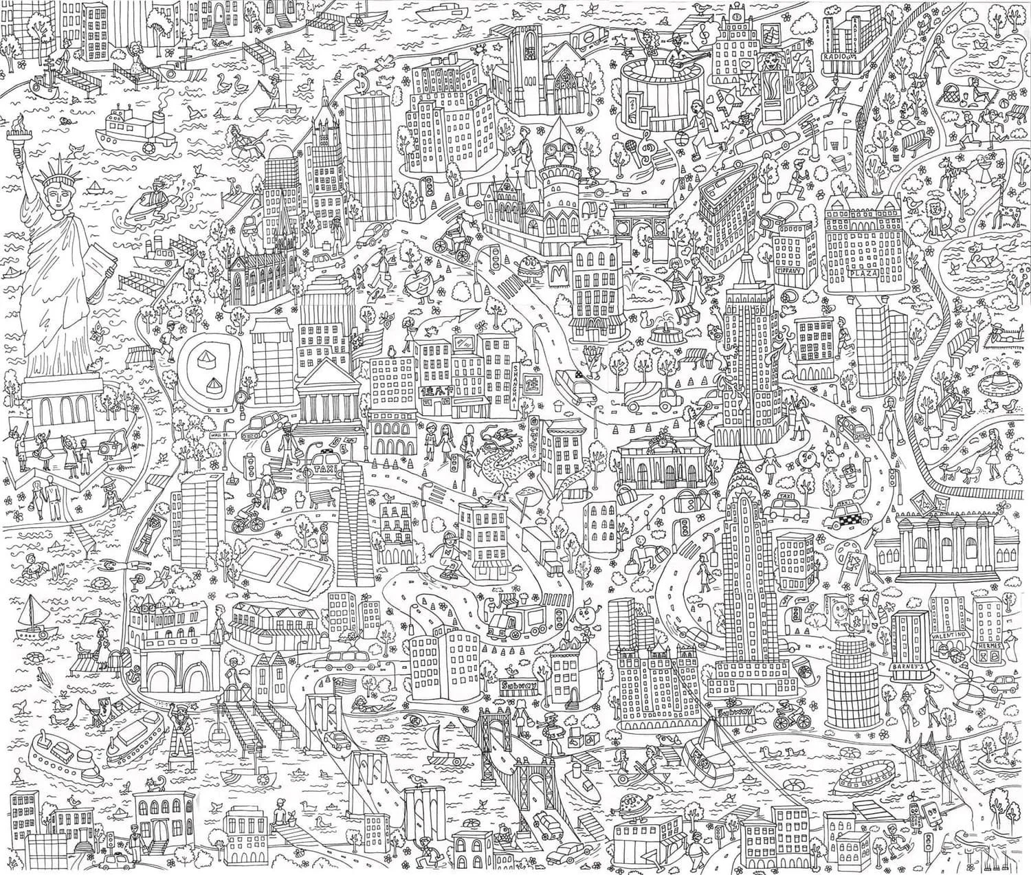 Desenhos de Nova York Para Colorir 56
