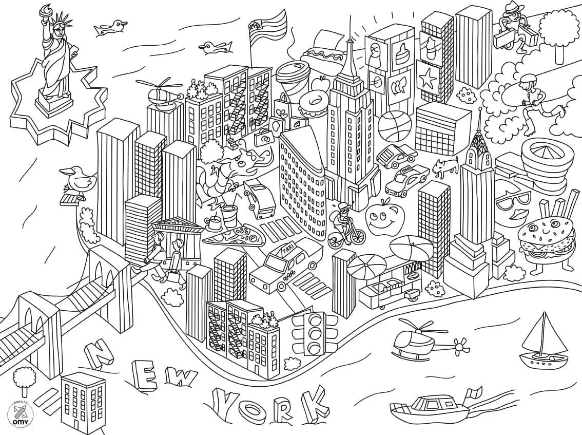 Desenhos de Nova York Para Colorir 69