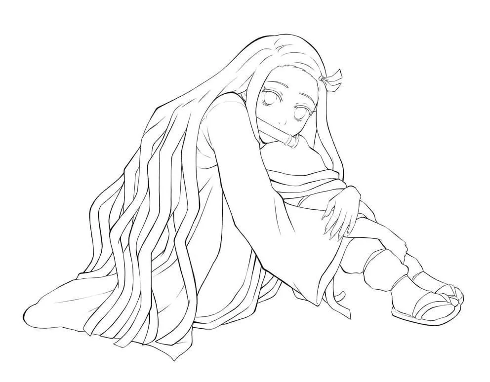 Nezuko Ausmalbilder 4
