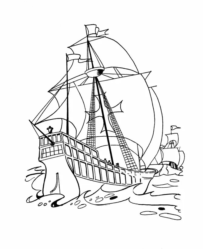 Nina Pinta Santa Maria Coloring Pages