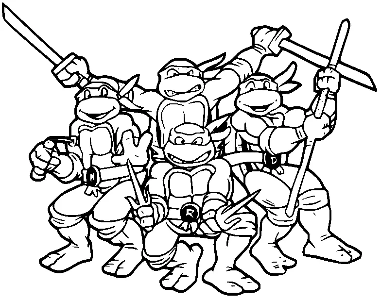 Desenhos de Tartarugas ninjas Para Colorir 36
