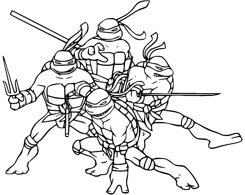 Desenhos de Tartarugas ninjas Para Colorir 6