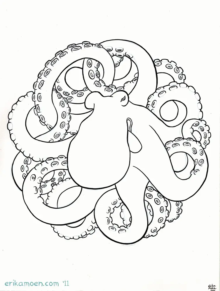 Pulpo Para Colorear 97