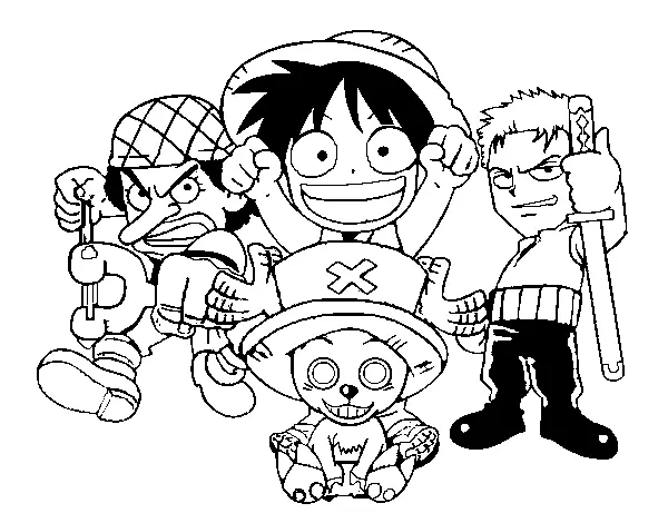 Personajes One Piece Para Colorear 1