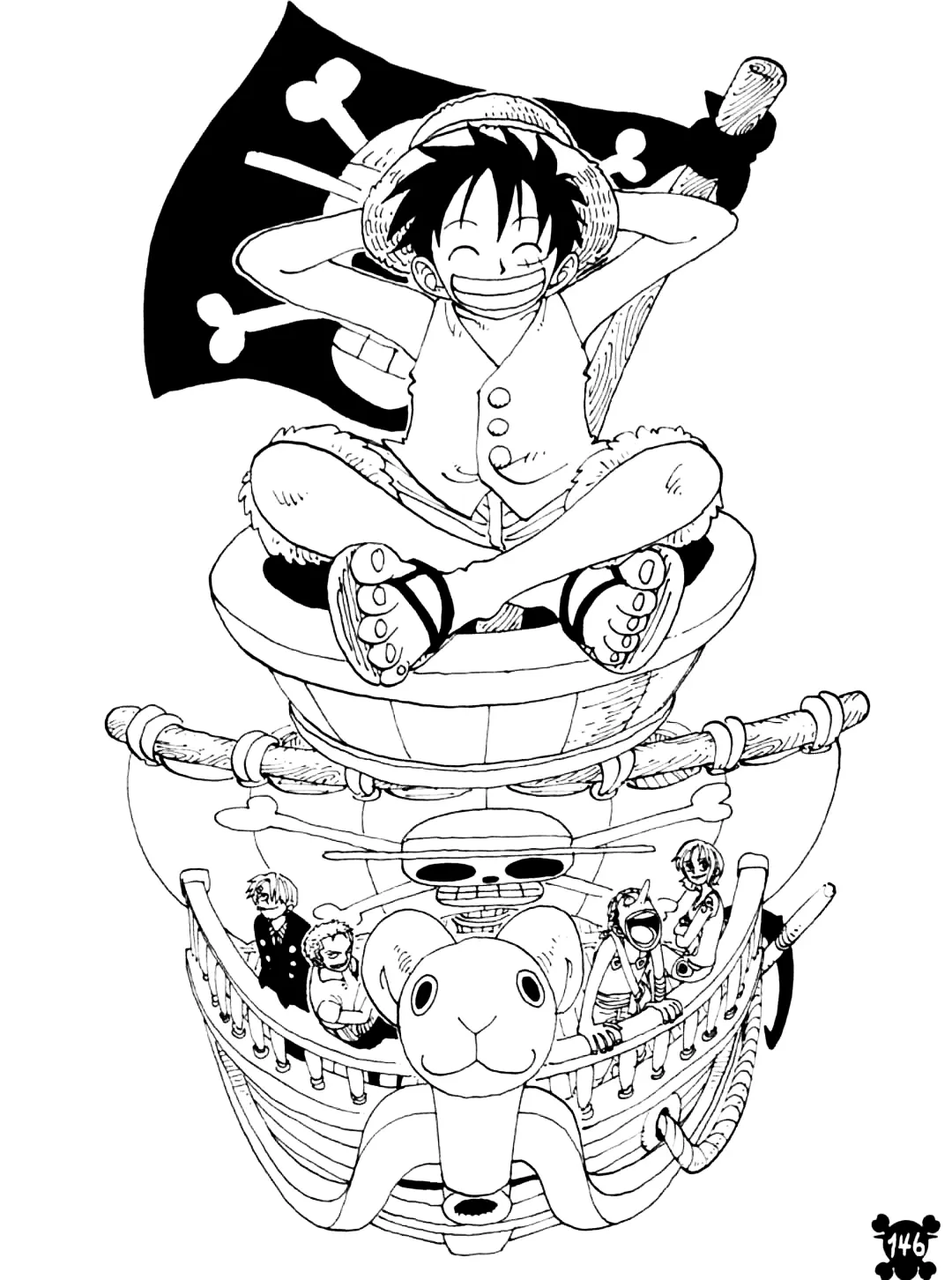 Personajes One Piece Para Colorear 11