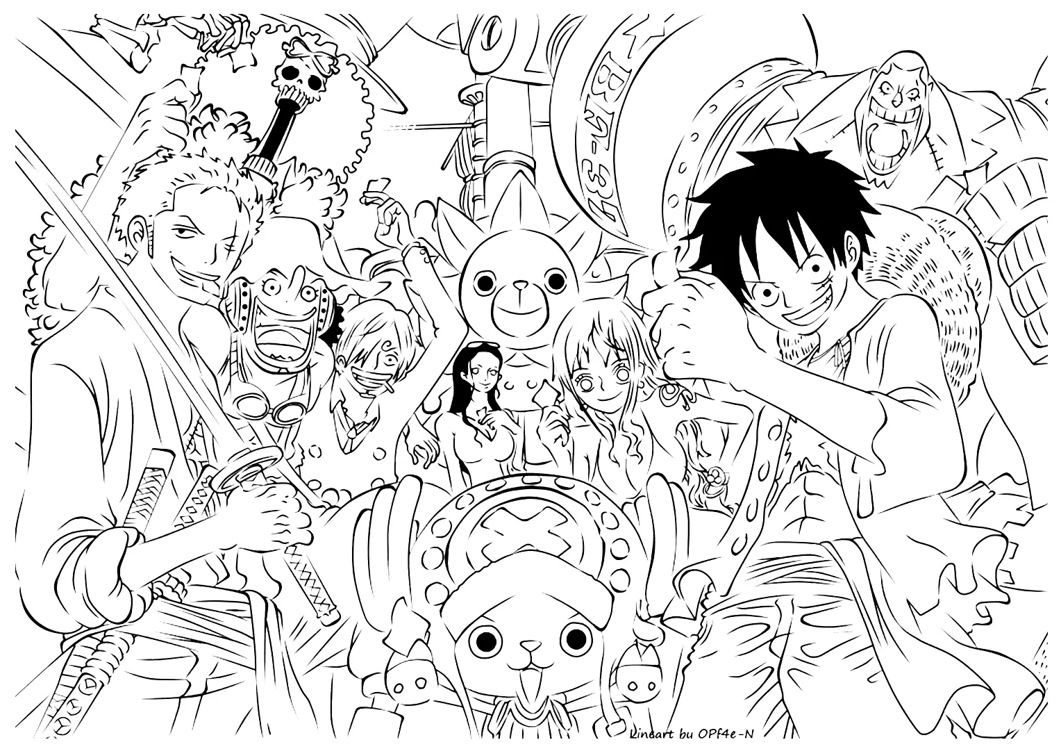 Personajes One Piece Para Colorear 2