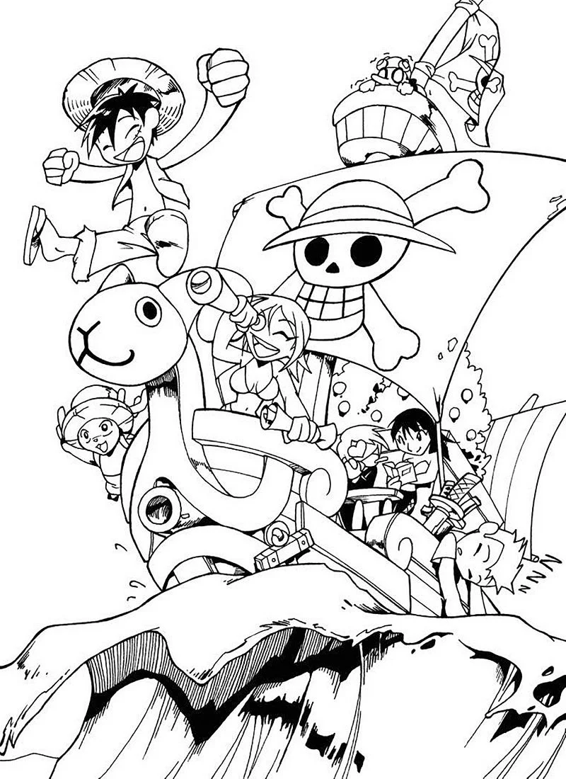 Personajes One Piece Para Colorear 3