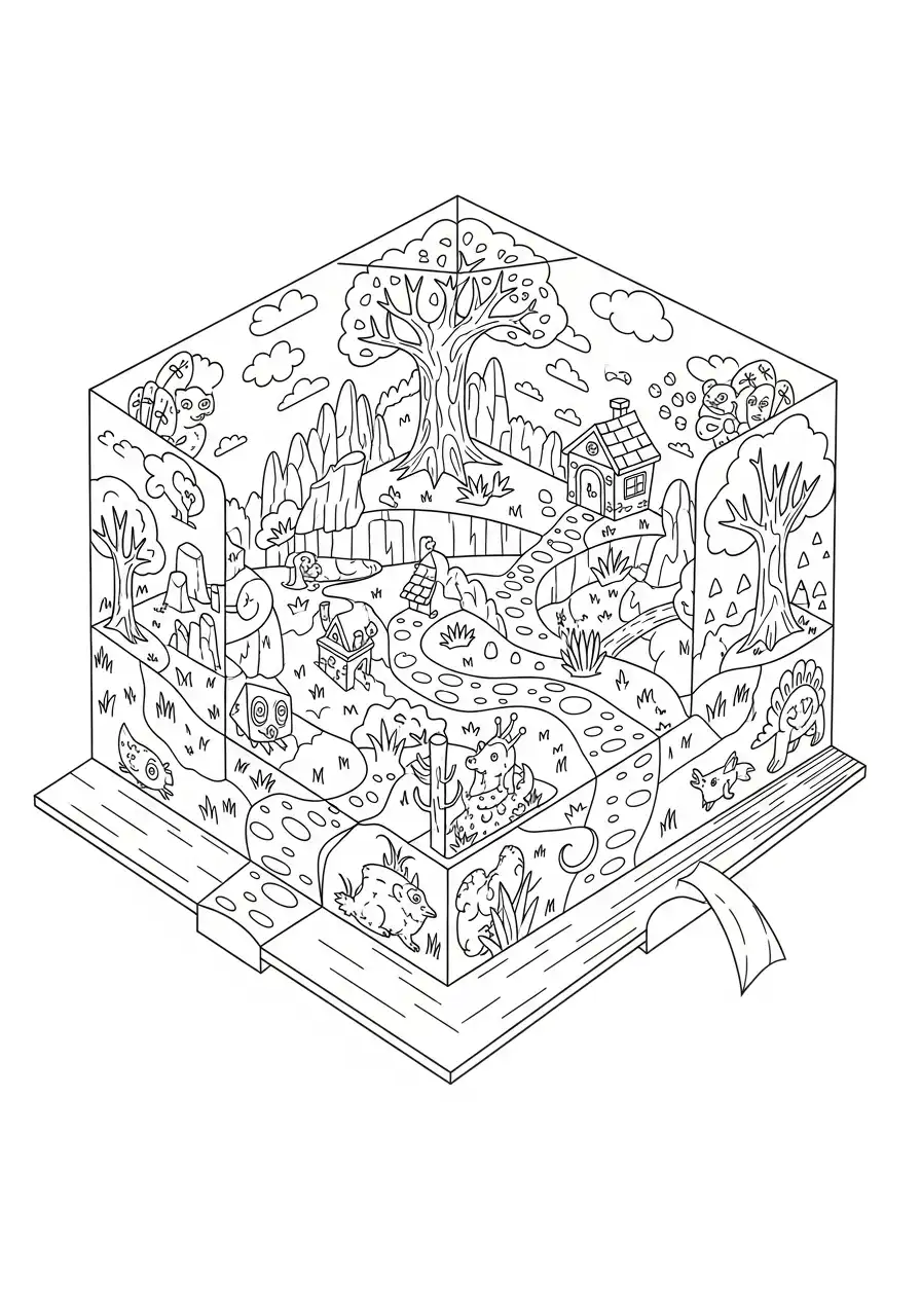 Ilusiones Opticas para Colorear 10