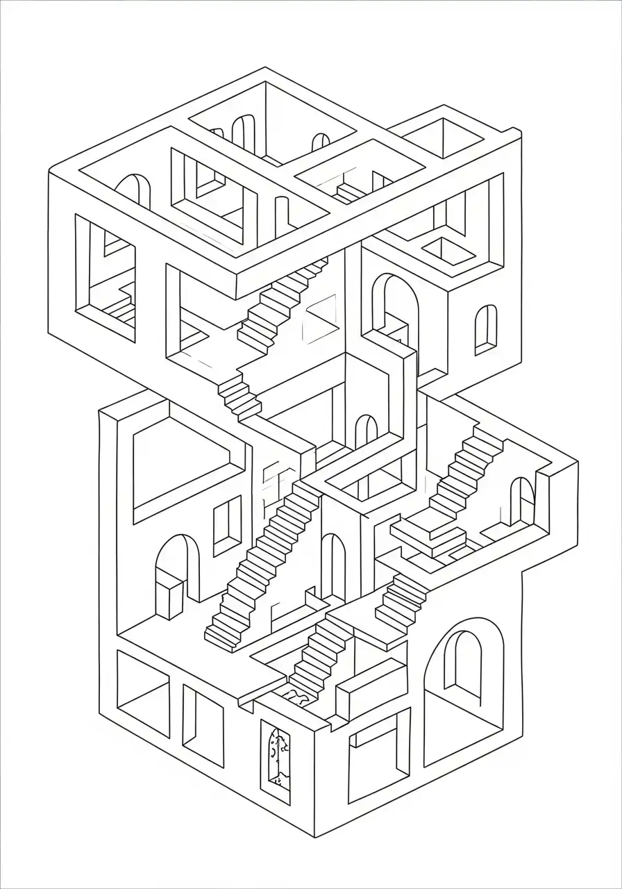 Ilusiones Opticas para Colorear 13