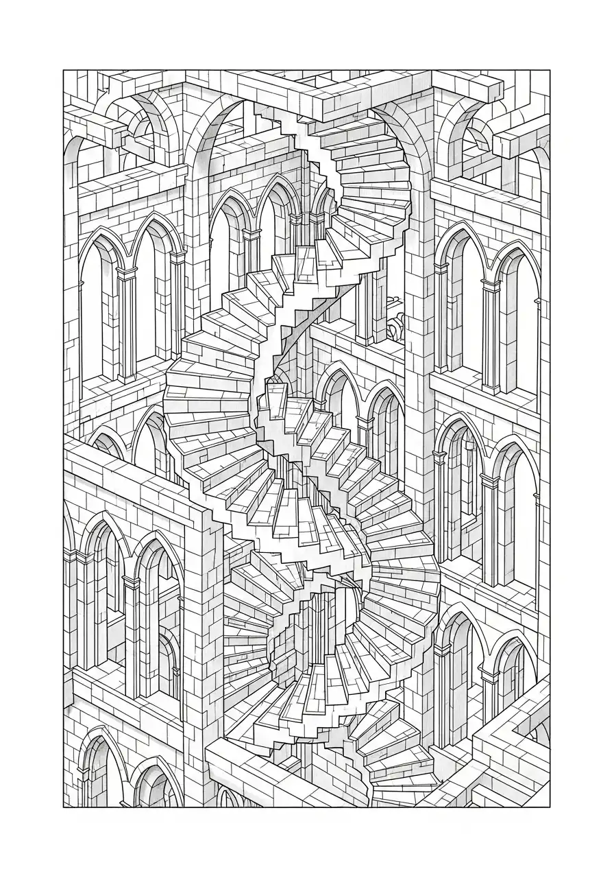 Ilusiones Opticas para Colorear 16