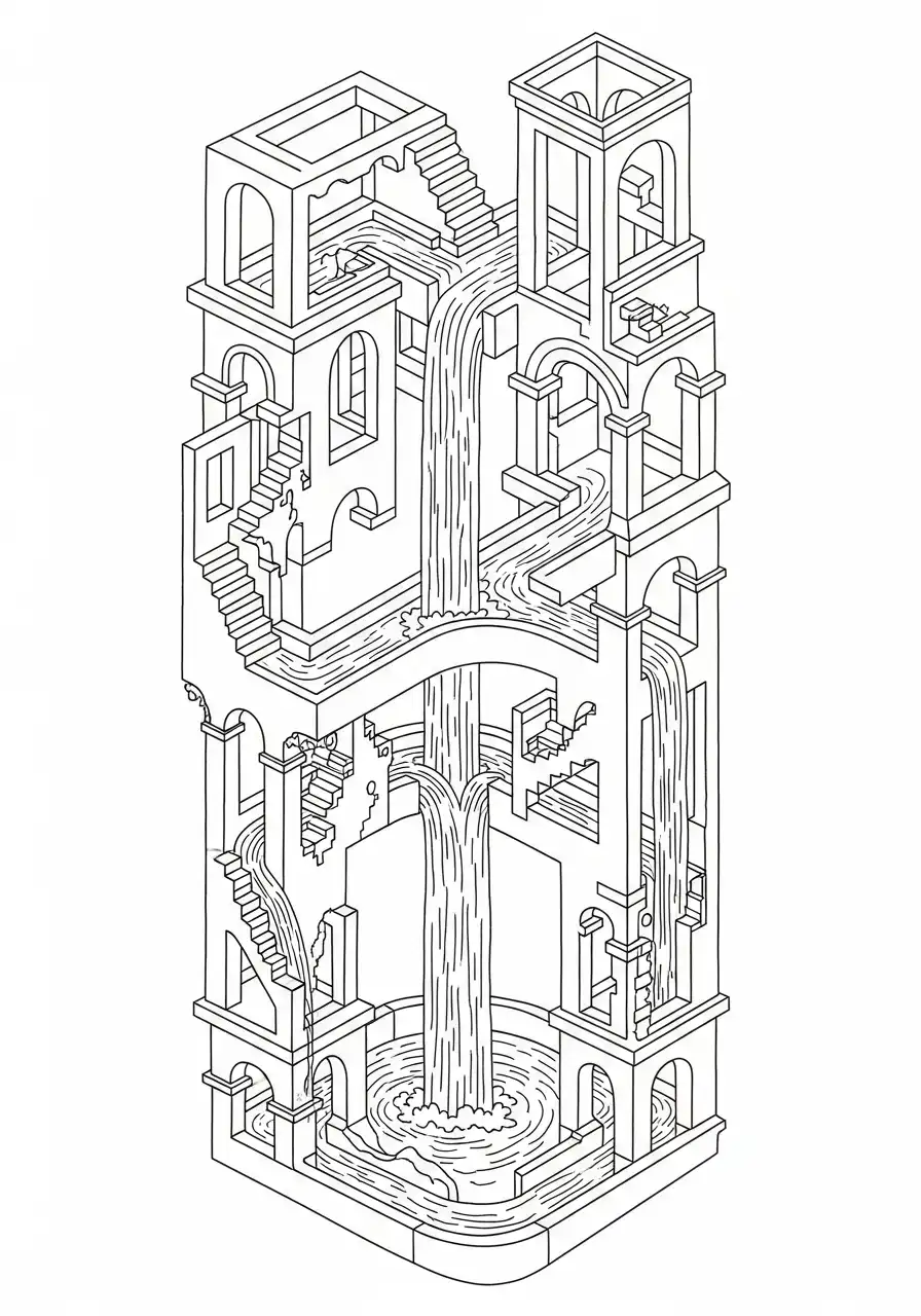 Ilusiones Opticas para Colorear 7