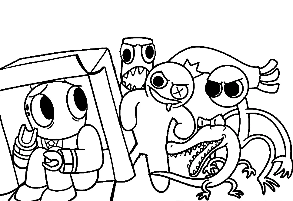 Orange Rainbow Friends Coloring - Orange Rainbow Friends Coloring Pages 2 1.webp
