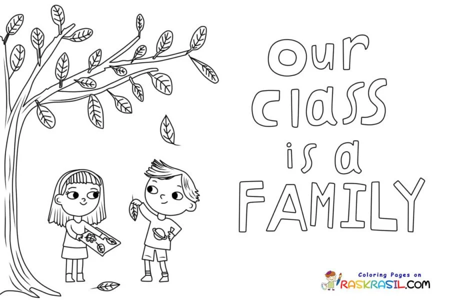 Desenhos de Nossa Turma E Uma Familia desenho Para Colorir 7