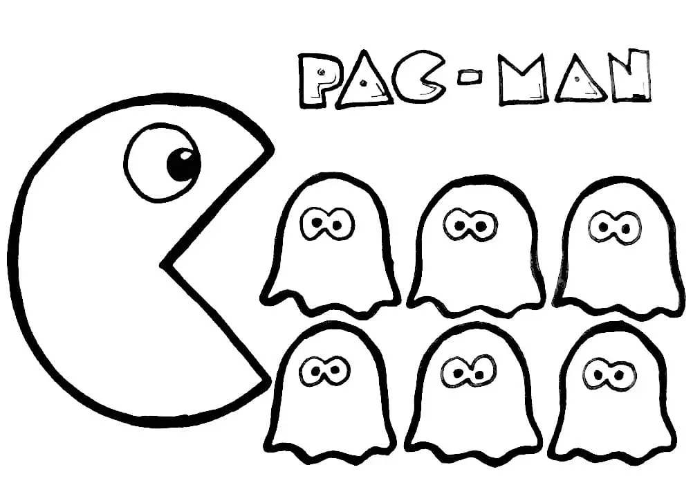 Pac Man Coloring Pages 1