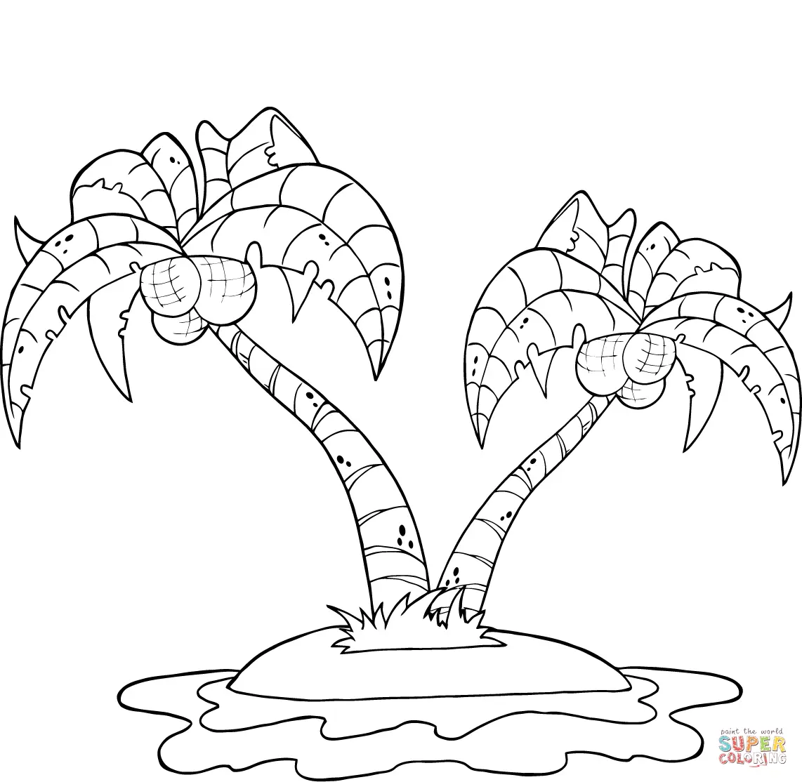 Desenhos de Folha de Palmeira Para Colorir 25