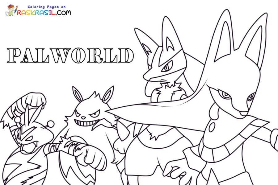 Palworld Coloring Pages 1