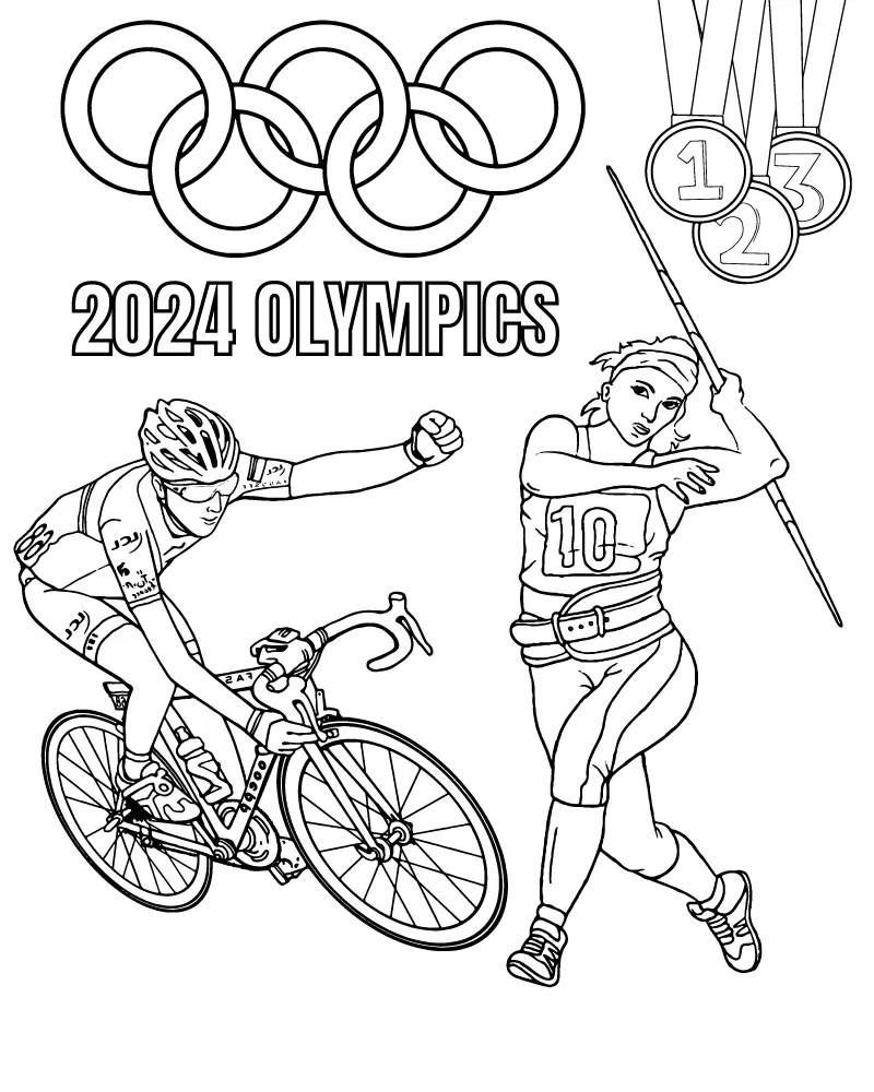 Paris 2024 Olimpiadas Para Colorear 2