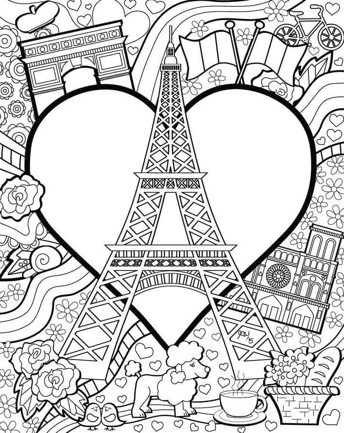 Paris Ausmalbilder 63