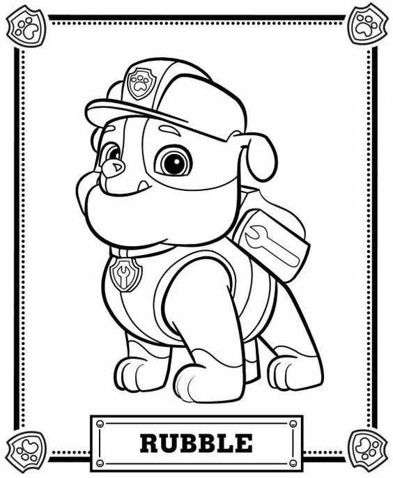 Paw Patrol Para Colorear 4
