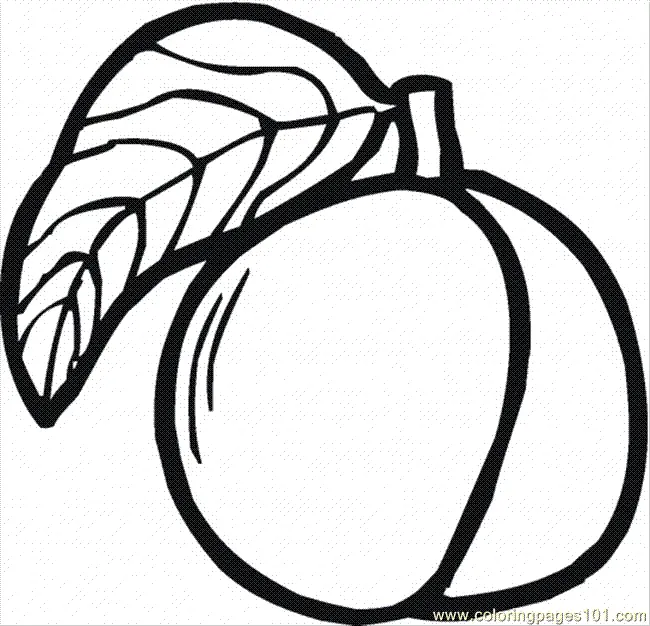 Peach Coloring Pages 7