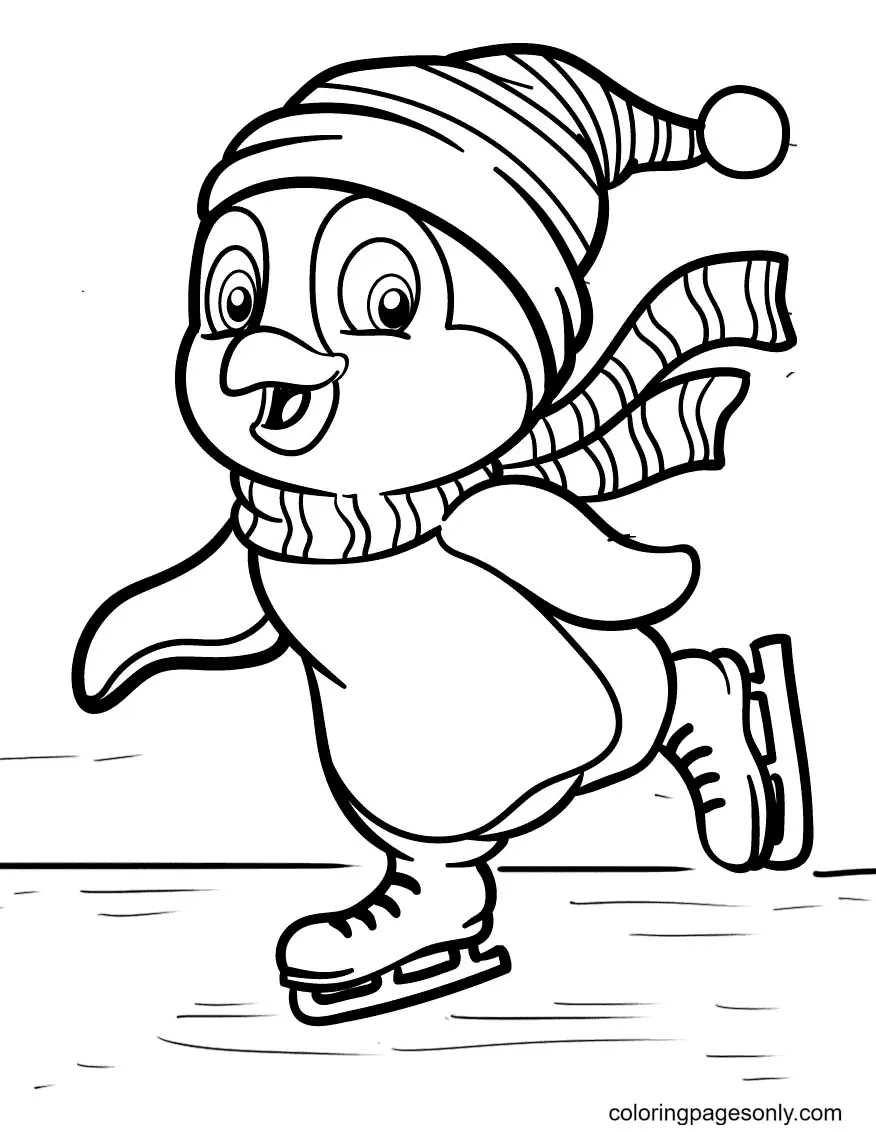 Penguin Coloring Pages 10