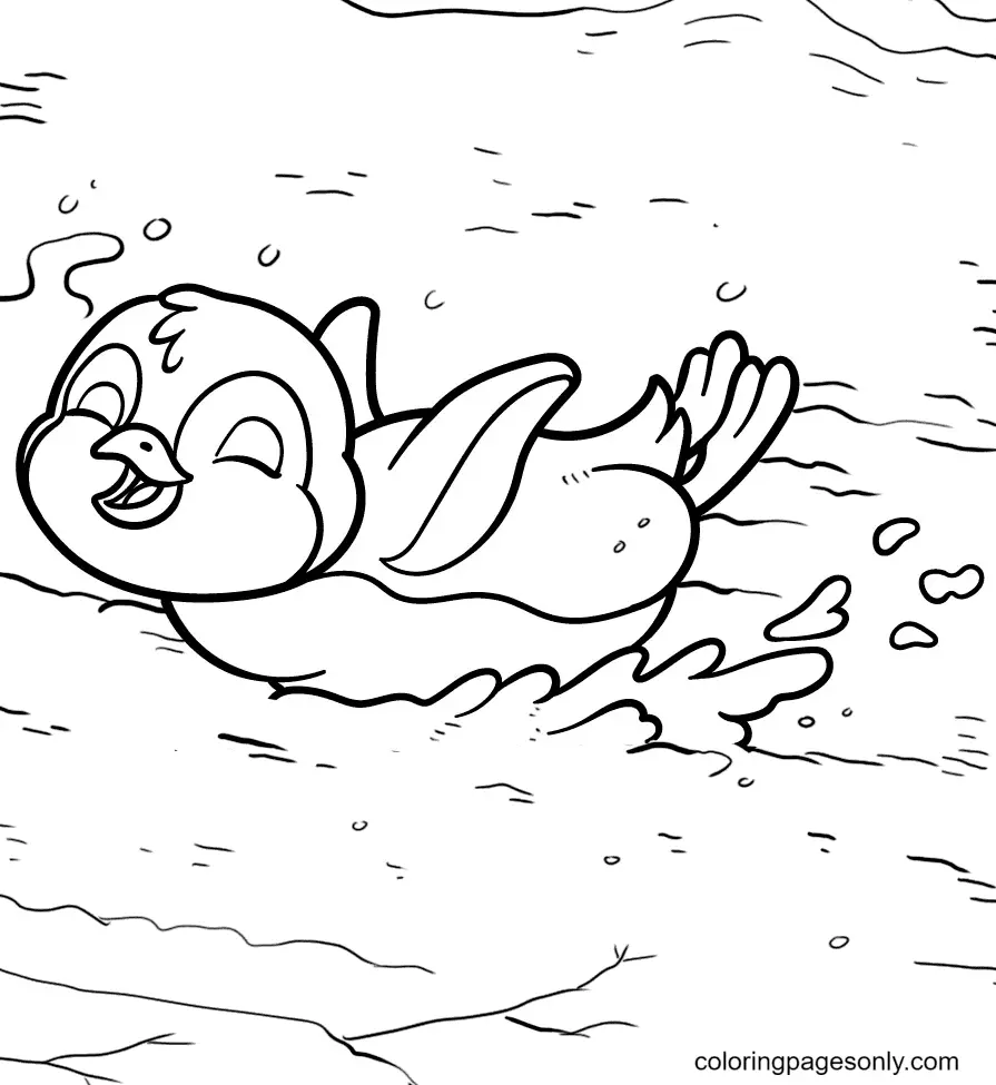 Penguin Coloring Pages 12