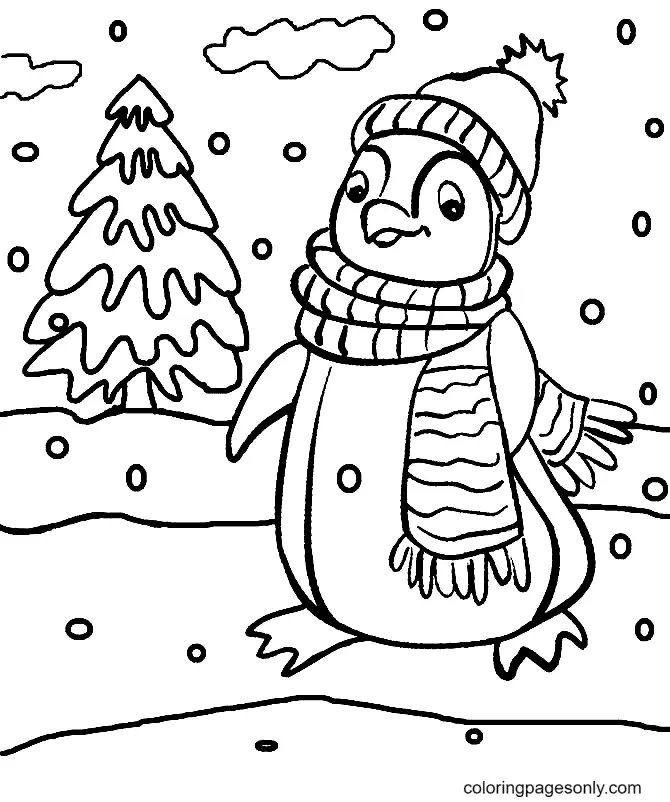 Penguin Coloring Pages 5
