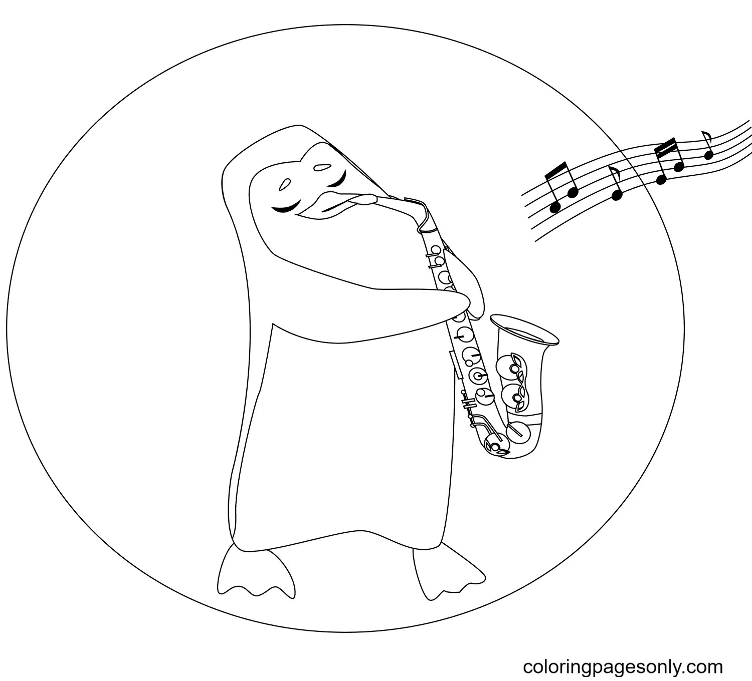 Pinguino Para Colorear