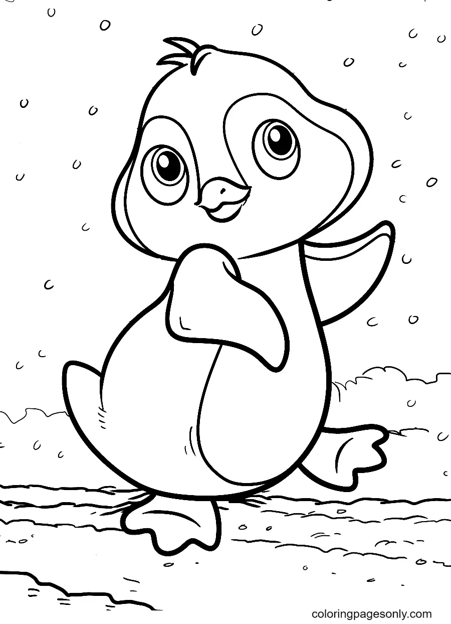 Penguin Coloring Pages 9